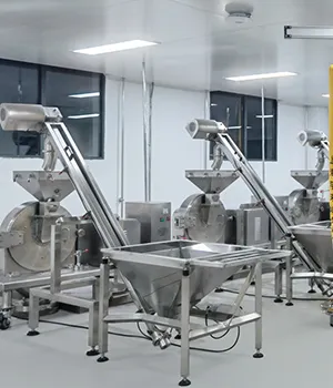 Equipos de manipulación y peletización de polvos para Industria farmacéutica